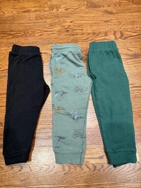 Carters & Wonder Nation Boys Jogger Pants - Black, Olive, Forest Green